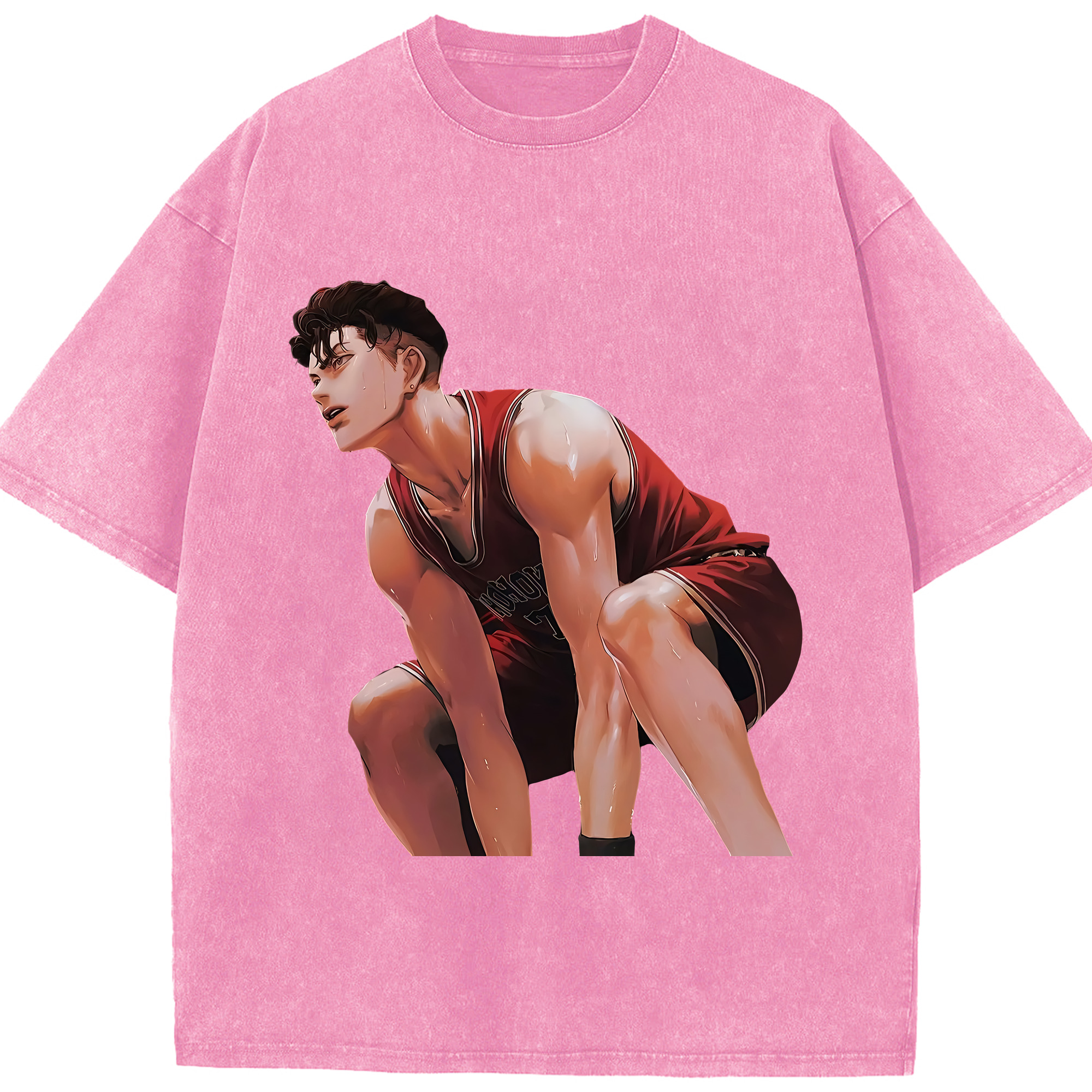 （画像用） SLAM DUNK／スラムダンク 綿100% ヴィンテージ風 半袖Tシャツ（フロントプリント）